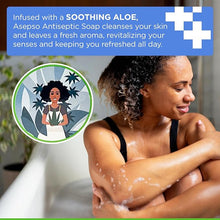 Load image into Gallery viewer, ASEPSO 4PKx 80g/2.8 oz Antibacterial Aloe Bar Soap, USA FDA REGISTERED PRODUCT