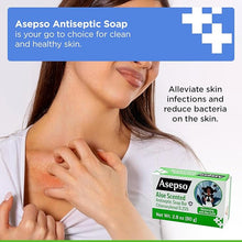 Load image into Gallery viewer, ASEPSO 4PKx 80g/2.8 oz Antibacterial Aloe Bar Soap, USA FDA REGISTERED PRODUCT