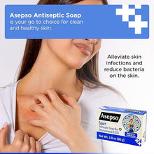 Load image into Gallery viewer, ASEPSO 4PKx 80g/2.8 oz Antibacterial Sport Bar Soap, USA FDA REGISTERED PRODUCT